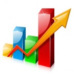 Glassy colorful graph with arrow